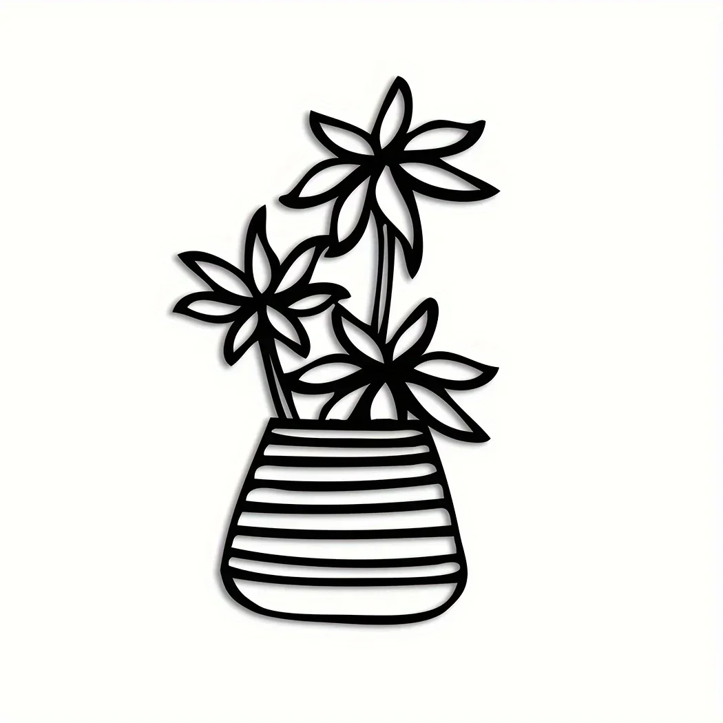 1 шт. металлический весенний цветок Настенный декор искусство в стиле бохо для