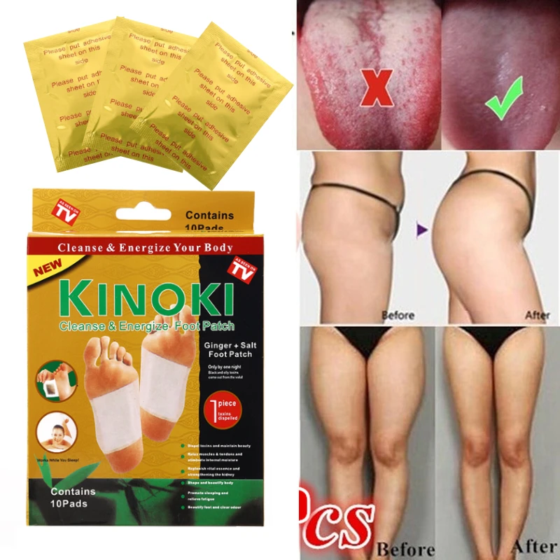 

10pcs/lot Detox Foot Patch Weight Loss Bamboo Detox Foot Pads Body Toxins Improve Sleep slimming Foot sticker For Health