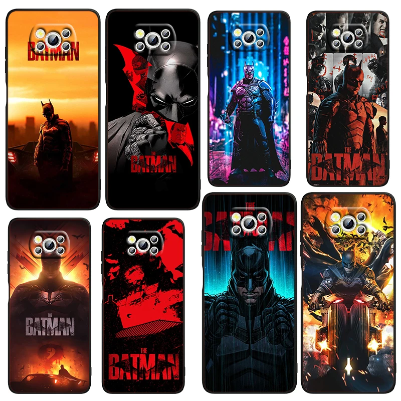 

Phone Case For Xiaomi Mi Poco X4 X3 NFC F4 F3 GT M5 M5s M4 M3 Pro C40 C3 5G Funda Fashion Cool Batman Heroes Black Soft Cover