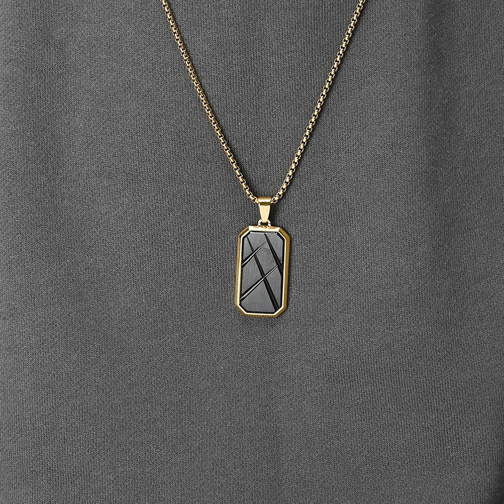 Ожерелье для собак Koaem мужчин и мальчиков из нержавеющей стали в стиле милитари