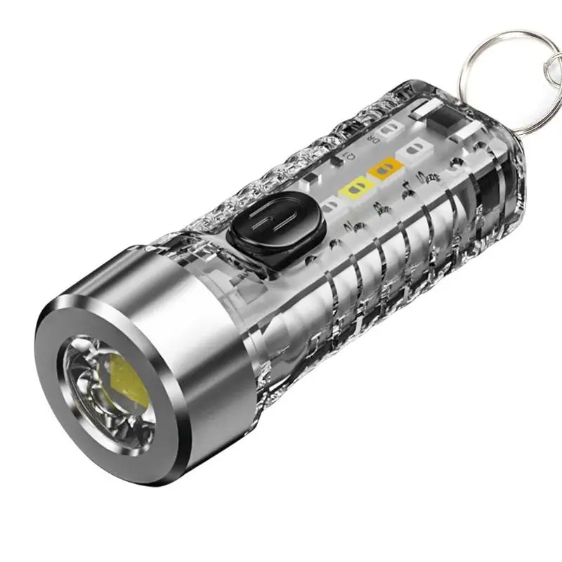 

Мини-вспышка с брелоком, USB светильник фонарик, 5 яркостей, 3 светящихся света, 3 Специальные вспышки, красный, синий, СВЕТОДИОДНЫЙ Карманный светящийся инструмент для ходьбы