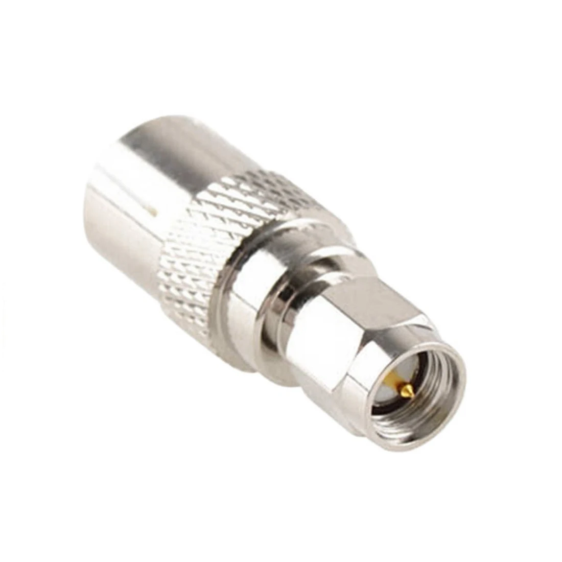 1pc Adapter IEC PAL DVB-T TV Female Jack to SMA Plug Male Connector Convertor Straight Nickel Plating