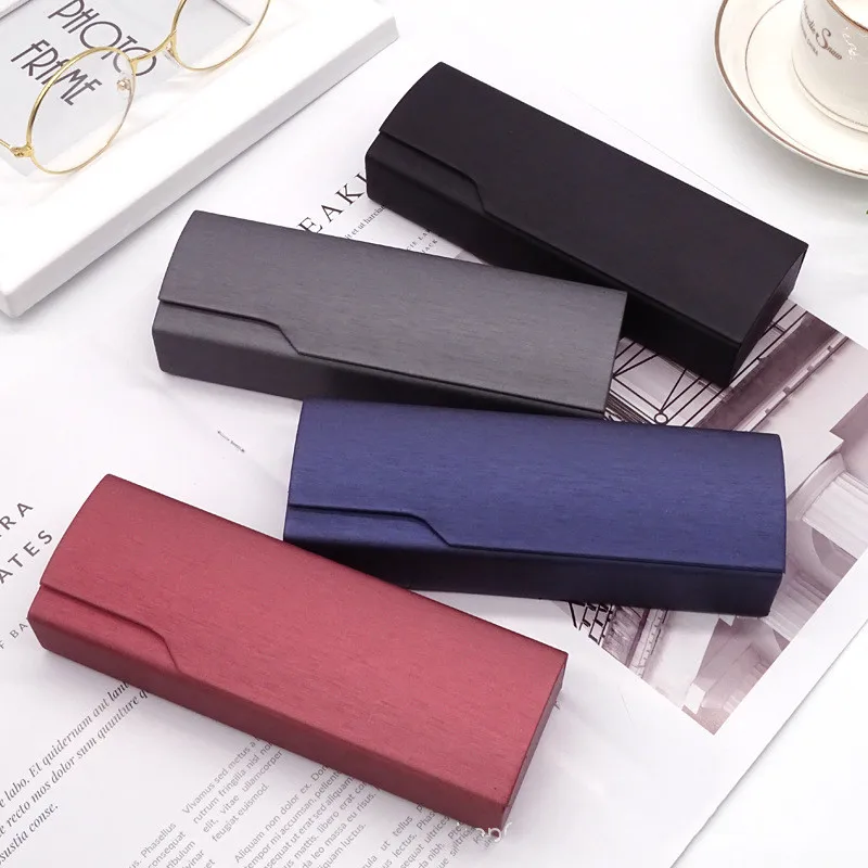 

Men Women Retro Square Glasses Box Sunglasses Metal Folding Eyewear Case Storage Reading Glasses Cover Protector