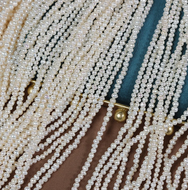 

2.5-3mm Small Potatoes Mini Natural Freshwater Pearl Small Loose Beads Millet DIY Jewelry Making Bracelet Necklace Accessories