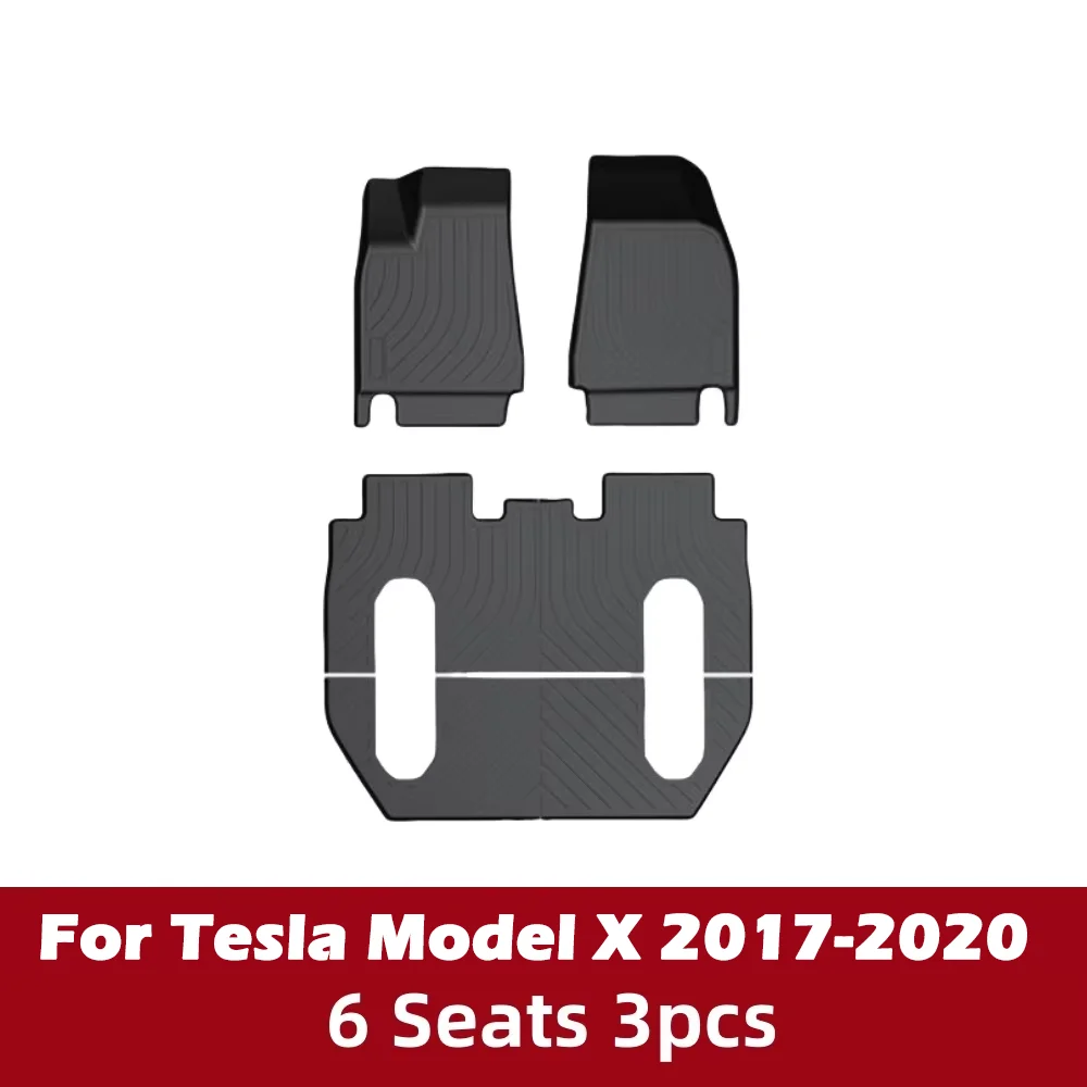 

Для Tesla Model X 2017-2020 5/6/7 мест всепогодные коврики, аксессуары для защитных напольных ковриков (подходят только для левого руля)