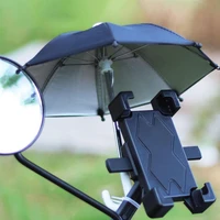 buy one get one free mobile phone holder locomotive umbrella waterproof portable mini parasol alloy sun shade motorcycle riding