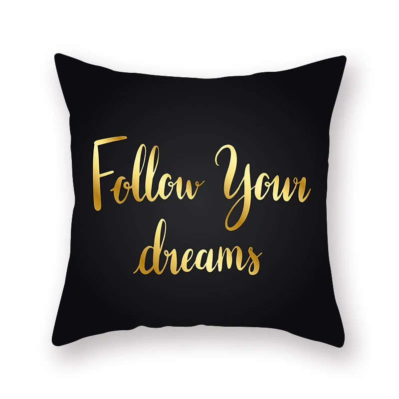 Модный чехол для подушки с английскими надписями мягкий полиэстеровый