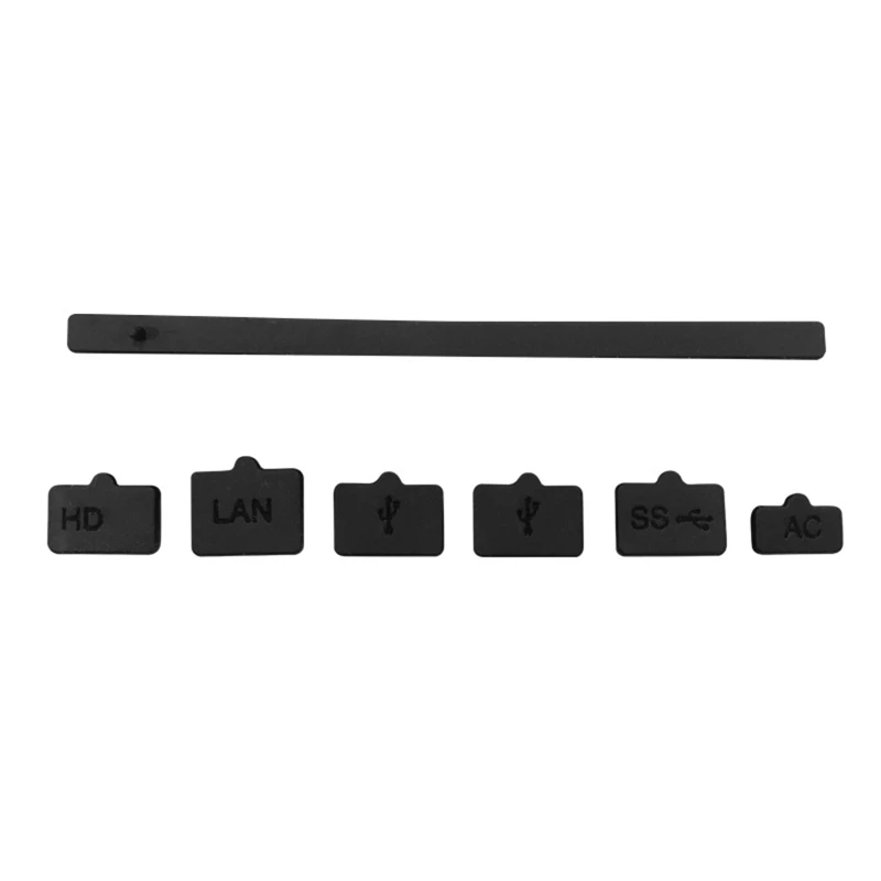 

Silicone Host Dust Plugs Set USB RJ45 HDMI-compatible Charging Port Dust Cover Protector Cap for PS5 Game Console 7 Pieces/set