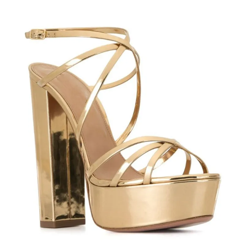 

Сандалии женские с узким ремешком, однотонная обувь на платформе, квадратный каблук, туфли с ремешком с пряжкой, модная повседневная обувь, ...