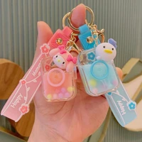 sanrio kawaii mymelody cinnamoroll quicksand keychain pendant cartoon anime girl birthday toys gift