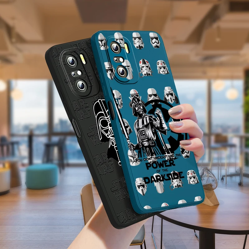 

Cool Movie Star Wars For Xiaomi Redmi Note 11 10S 10 9S 9T 9 8T 8 Pro Plus 7 6 5 4G 5G Liquid Silicone Rope Phone Case