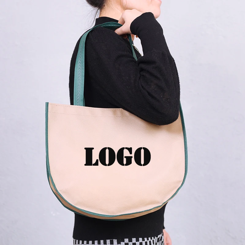 

100 Женская Нетканая сумка, женская сумка для маленького бизнеса, сумки с индивидуальным логотипом