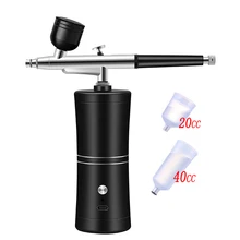 Portable Rechargeable Wireless Airbrush With Compressor Double Action Spray Gun For Face Beauty Nail Art Tattoo Craft Cake Paint