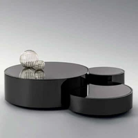 modern minimalist tempered glass coffee table round living room sofa combined tea table hotel coffee table side table