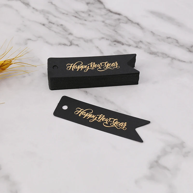 

Новогодние бирки картон 7x2 см 100 шт