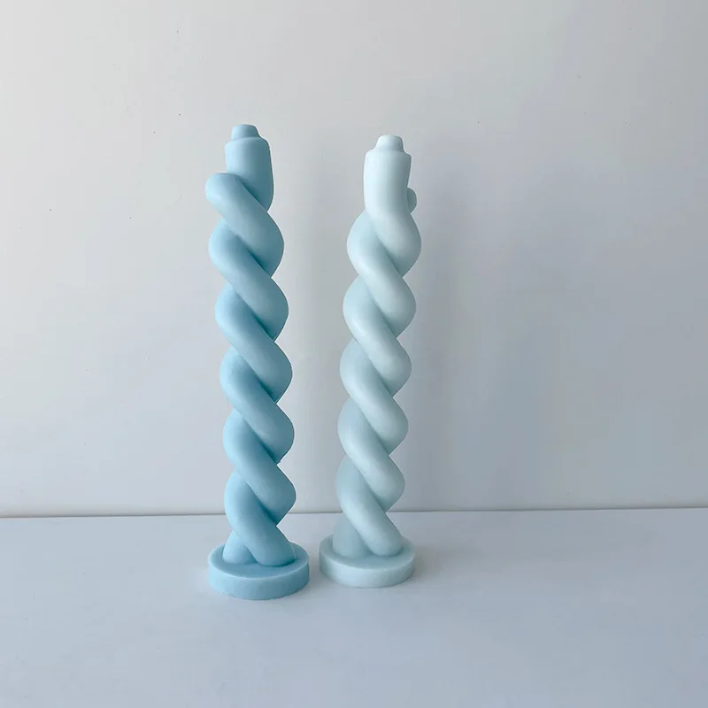 

DIY Long Spiral Pillar Candle Molds for Making Romantic Candle Dinner Injection Wax Silicone Mould Craft Supplies Home Decor