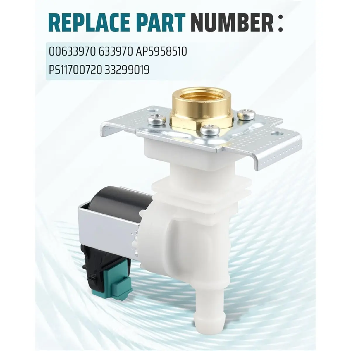 обновление. 00633970 Клапан подачи воды для посудомоечной машины Bosch, замена AP5958510 PS11700720 33299019 00425458, 120В (art.: 3920dc2eba429) - 3920dc2eba429