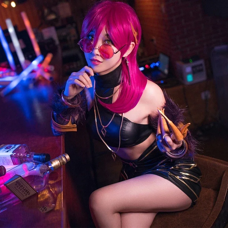 Игра KDa All Out Evelynn карнавальный костюм жилет юбки женские сексуальные наряды