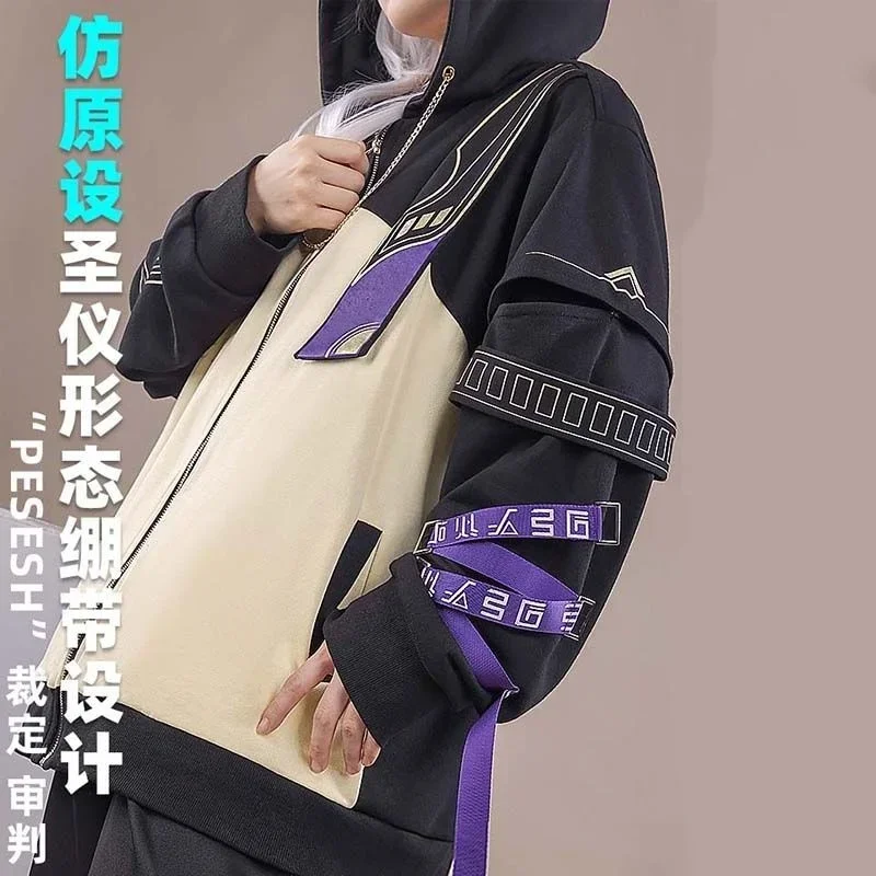 Трёхчастотное смешное пальто Genshin Impact аниме tenariceno shahai sencos Пальто мужское и