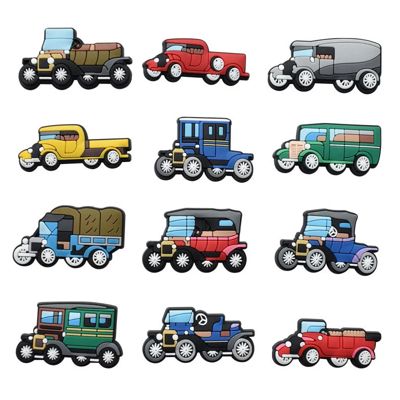 

New 1pcs Truck Car PVC Shoe Charms DIY Accessories Fit for Croc Clogs Decorate Kids Adult Party Gifts