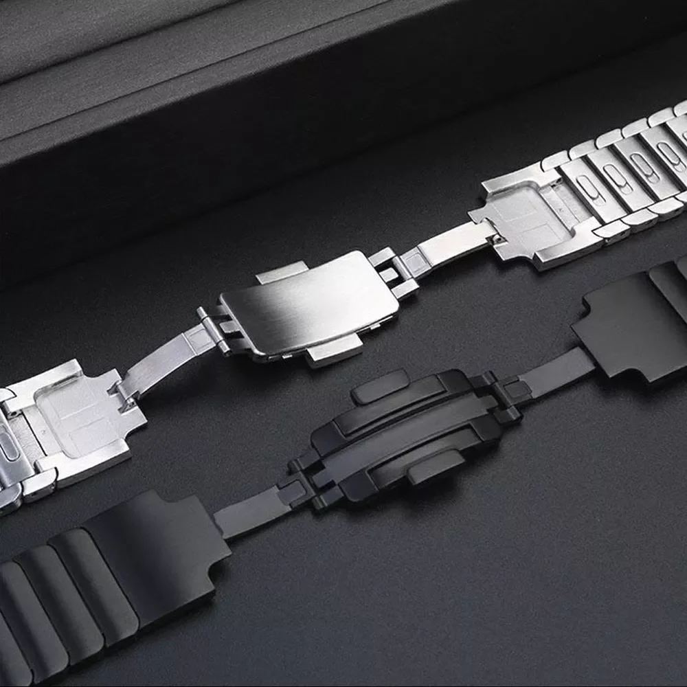 Luxury official link bracelet for apple watch series 7 41mm 45mm stainless steel strap 44 40mm for iwatch 6/5/4/3 band 38mm 42mm