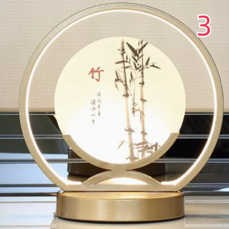 

DR2140 New Chinese style bedside table, master bedroom, warm, creative, romantic, and simple modern bedside lamp
