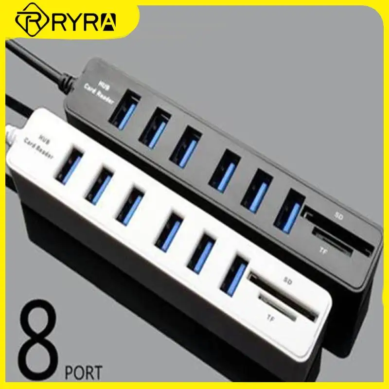 

RYRA 2.0 USB C Hub 8 Ports High Speed Expansion Dock Multi Splitter Adapter Multifunctional Expander Computer Office Accessories