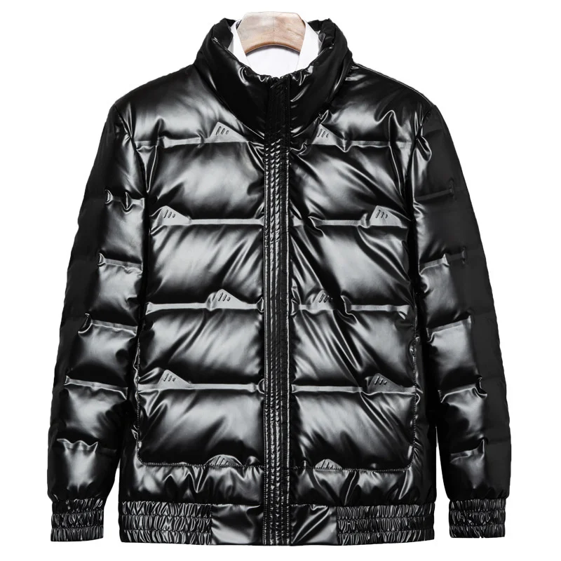 Men's Individual Outerwear Korean Vers Light Down Jacket Men's Winter Bright Face Short Fashion Brand Cool Cold Winter Warm Coat