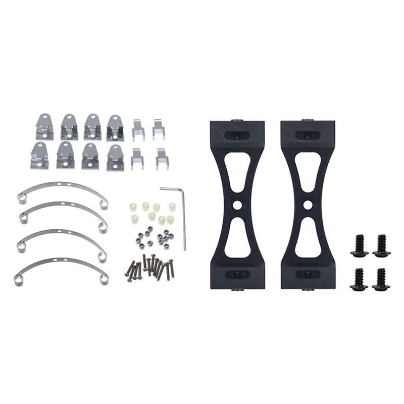 

Leaf Spring Suspension Set With 2Pcs Metal Bracket Upgrade Metal Diy Parts Kit,Black