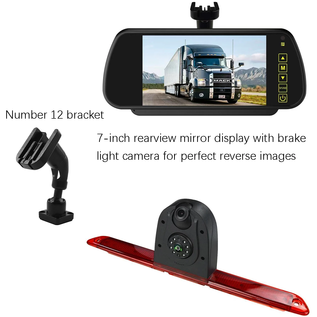 Камера заднего хода стоп-сигнала с двумя объективами и камера дальнего света со