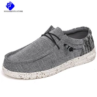 2022 summer mens canvas lazy boat shoes outdoor convertible slip on loafer fashion casual flat non slip deck shoes big size 48