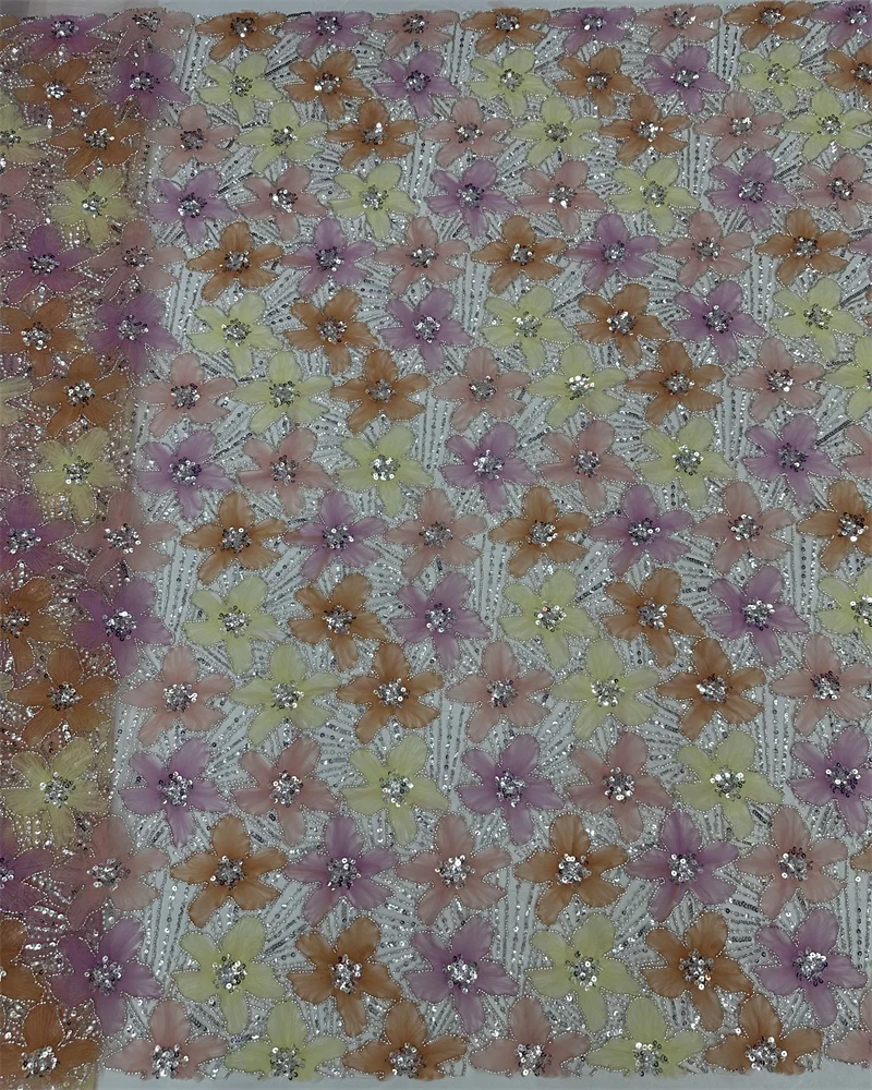 2024 Роскошная высококачественная французская тюлевая кружевная ткань с