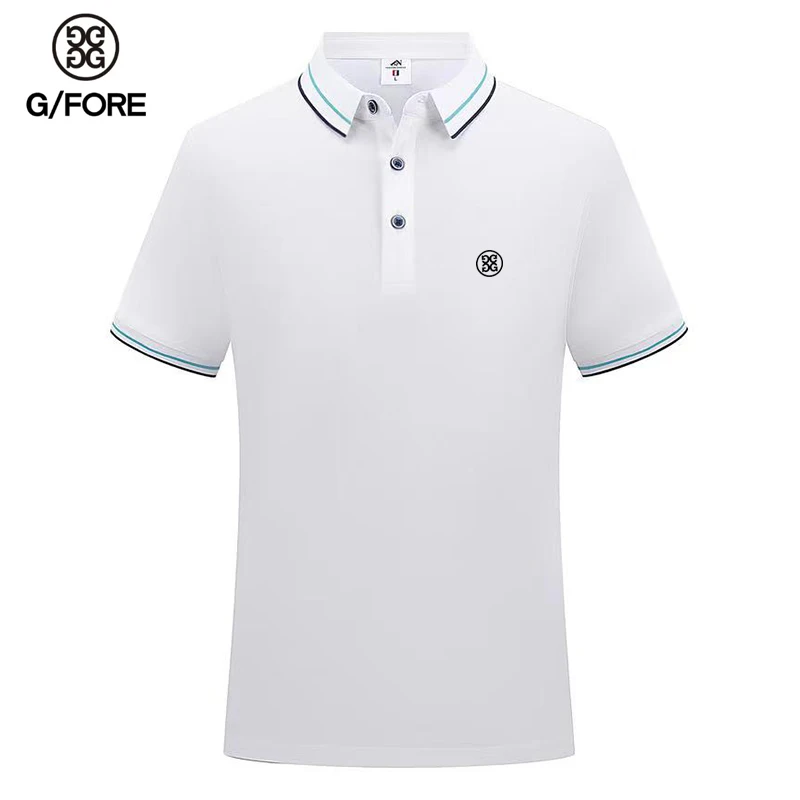 Men's and women's embroidered logo golf polo shirt High quality breathable polo shirt Ice silk fiber short sleeved polo shirt