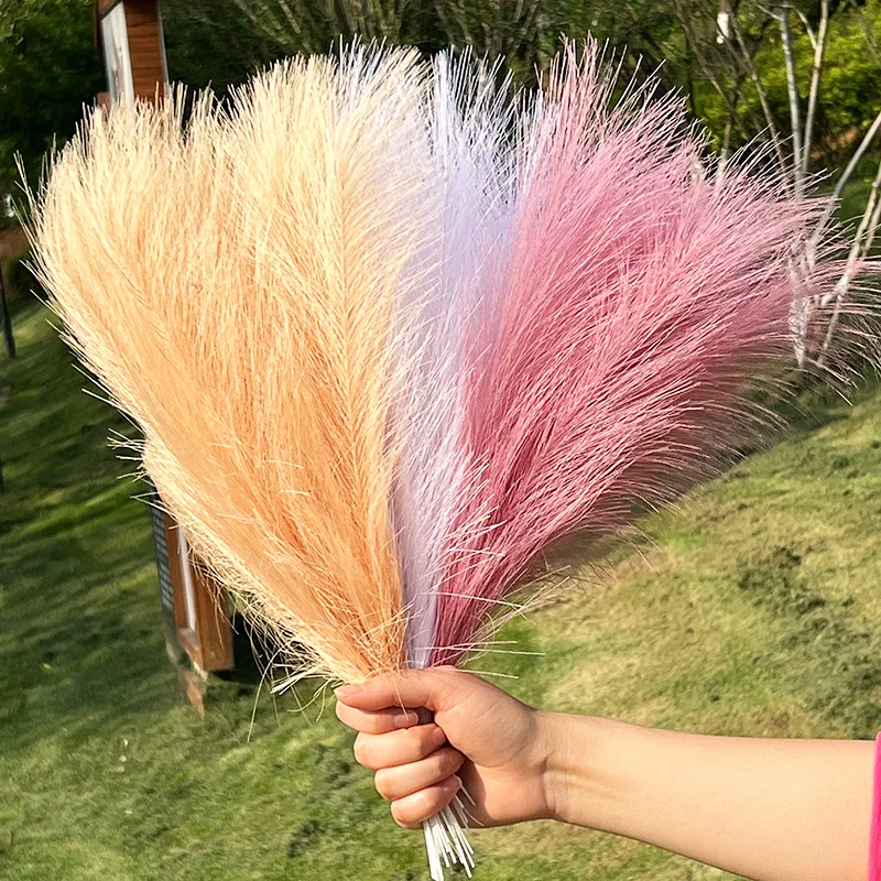 

15/30pcs Artificial Pampas Grass Bouquet Home Living Room Wedding Party Decoration Fake Plant Simulation Dried DIY Flower Reed