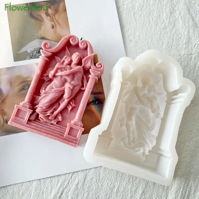 

Arch Angel Love Heart Emissary Scented Candle Silicone Mold DIY Gypsum Plaster Epoxy Resin Molds Decoration Cake Baking Tools