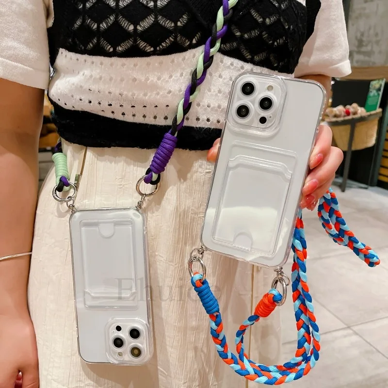 Чехол с ремешком через плечо для Samsung Galaxy A54 A34 A24 A14 A52 A23 A13 A33 A53 A73 S23 FE Плетеный