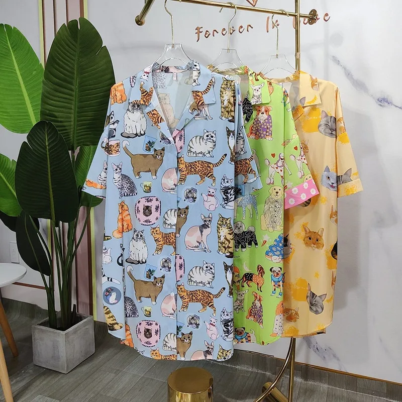 Новая женская шелковая ночная рубашка Высококачественная Домашняя одежда юбка