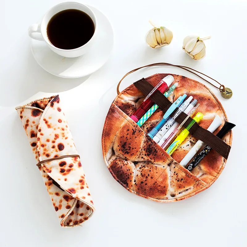 

Новый креативный карандаш с имитацией еды, милый мультяшный пенал для канцелярских принадлежностей, Забавный карандаш, блинница, Студенческая Индивидуальная сумка для карандашей