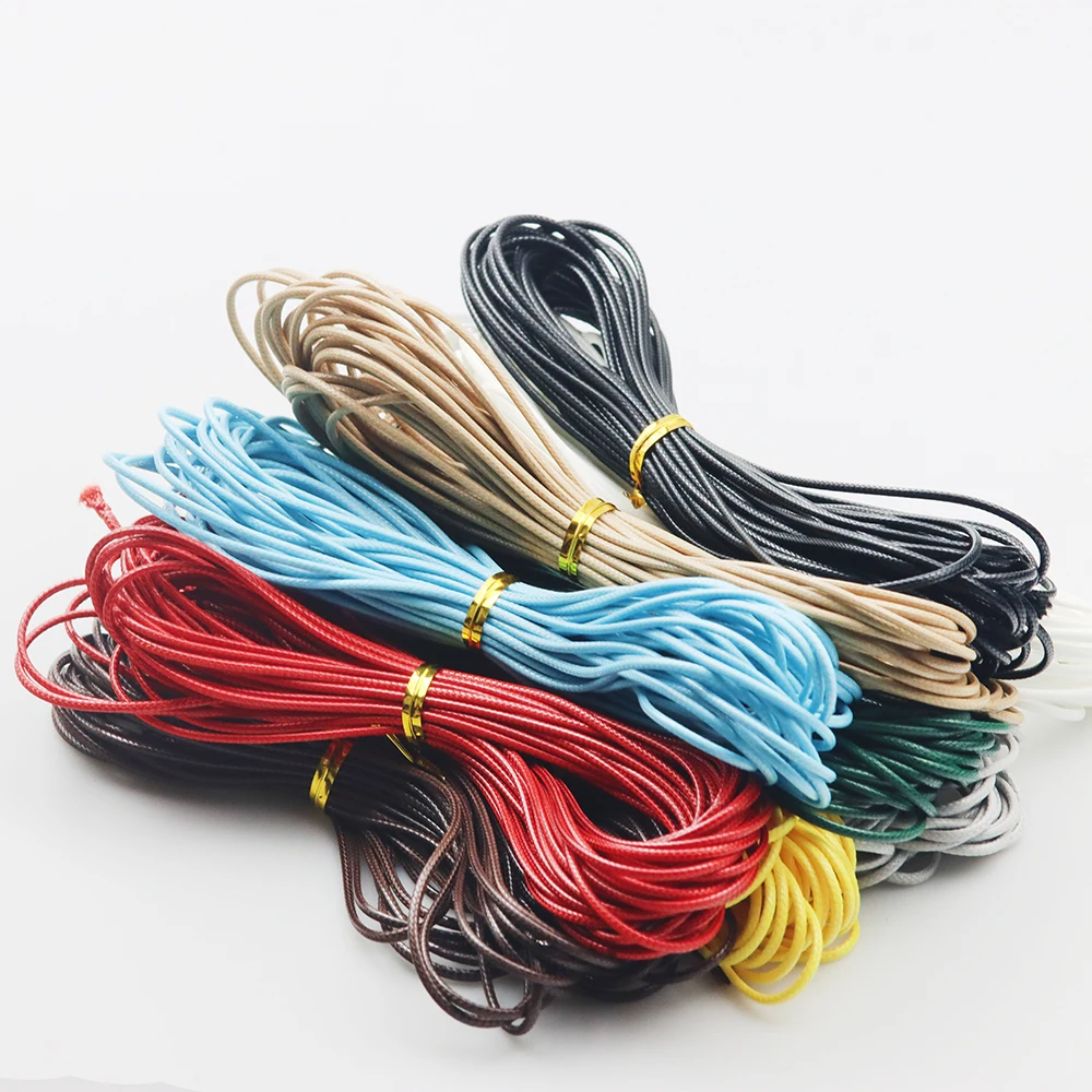 

1,5 мм Вощеная кожаная веревка ручная работа Вощеная Веревка для самостоятельного изготовления браслетов из бисера аксессуары для ювелирных изделий