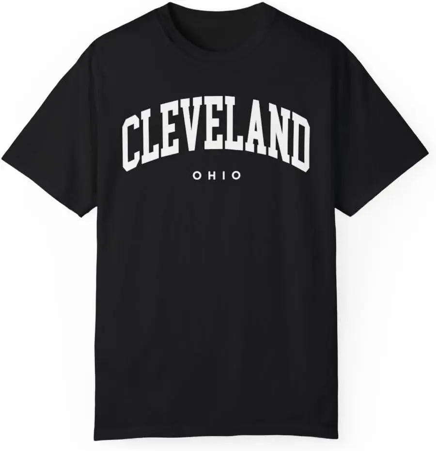 Удобная цветная футболка с коротким рукавом для взрослых Кливленда Огайо