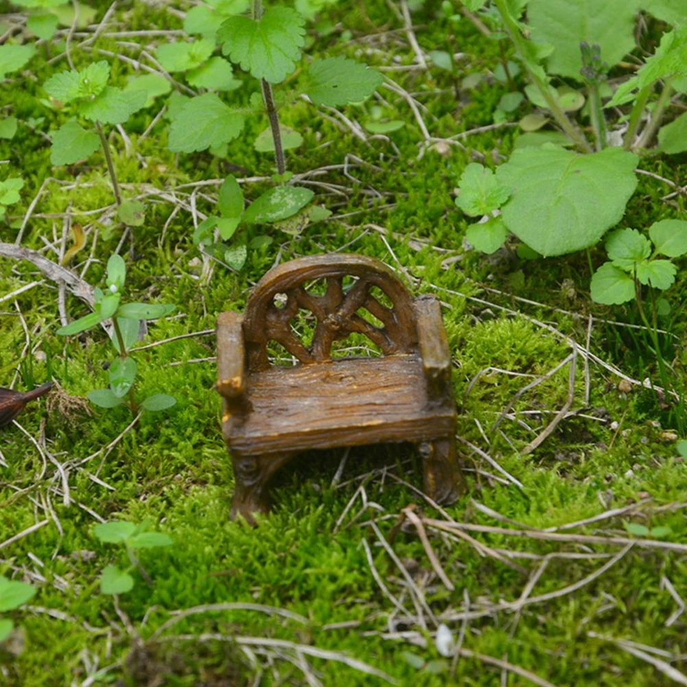 1 шт. 2 размера Миниатюрные стулья из смолы мини-стулья для парка ремесленные