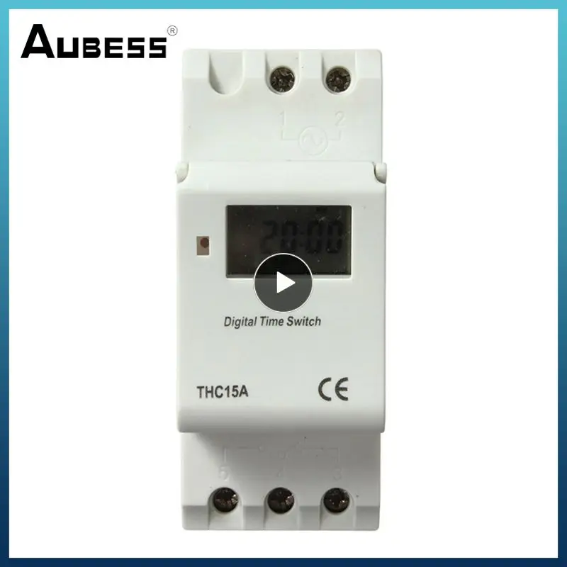 Цифровой программируемый таймер на DIN-рейку 12 В 24 110 220