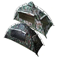 portable outdoor camping tent camouflage 1 person tent double layer waterproof outdoor hiking traveling camping tent