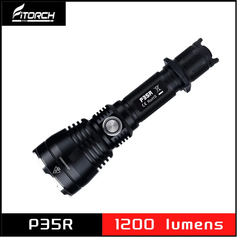 Fitorch P35R LED Flashlight 1200 Lumens Rechargeable CREE XP-L Long Range Illumination Torch Specially Designed for Hunting