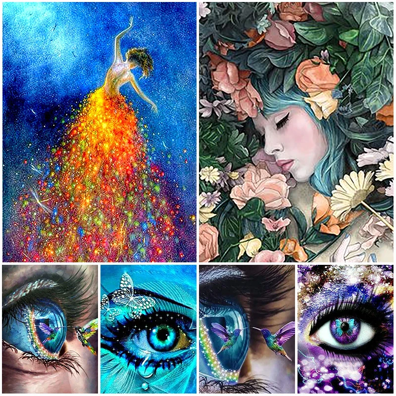 

5D Diy Diamond Painting Abstract Female Portrait Full Rhinestones Embroidery Mosaic Cross Stitch Kit Home Decor New Arrival 2023