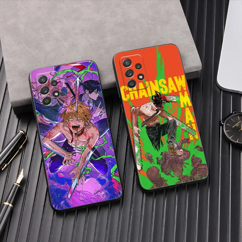 

Japan Anime Chainsaw Man Art Phone Cover Galaxy A53 Case For Samsung A54 A52 A52S A51 A71 A73 A72 A41 A42 A91 A32 A33 Back Cases