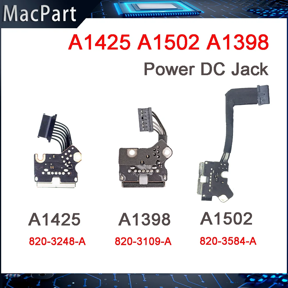 Оригинальная плата питания DC Jack 820-3109-A 820-3248-A 820-3584-A для Macbook Pro 13 &quot15&quot A1398 A1425 A1502 2012