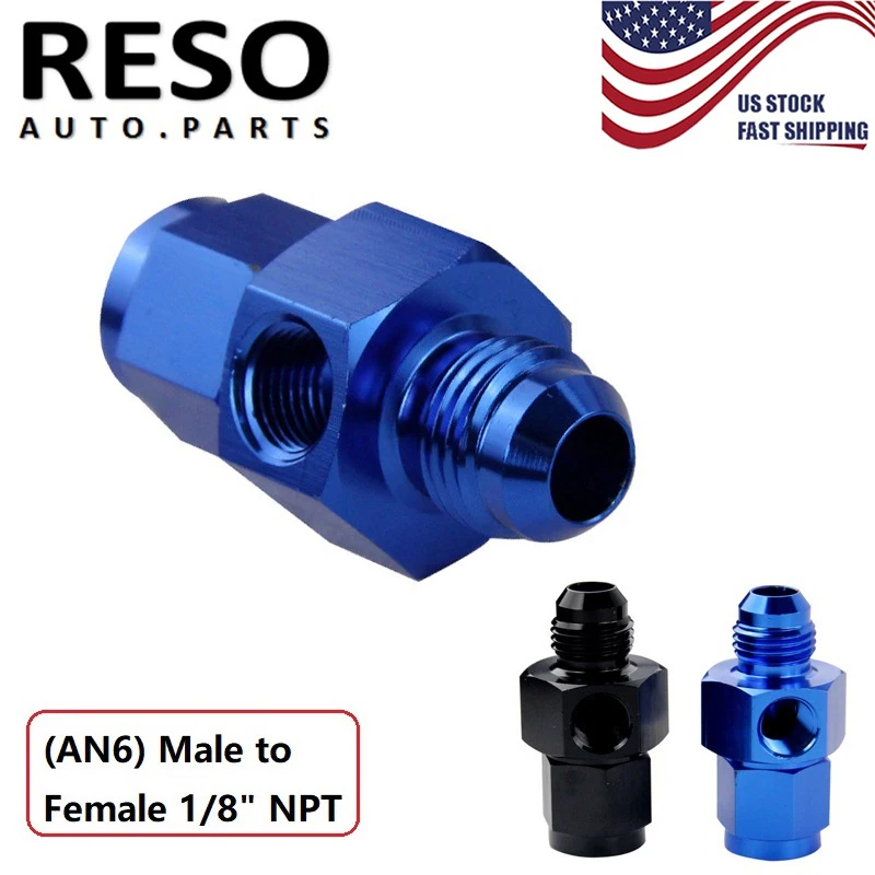 

RESO--AN6 Male to Female Fitting 1/8" NPT Gauge / Sensor Side Port Adapter 6AN