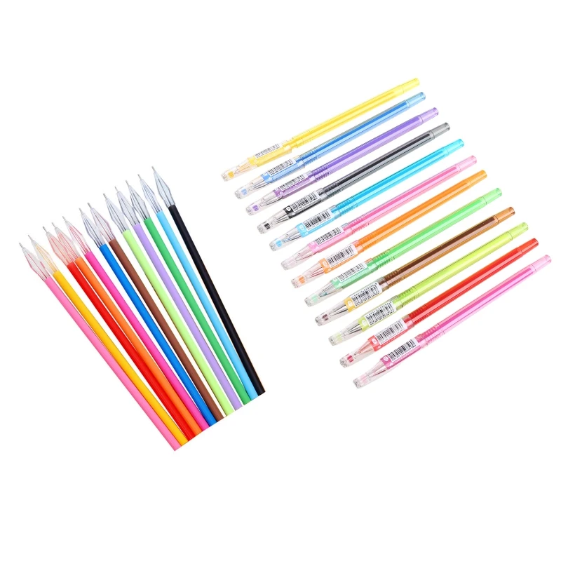 

0.35mm Diamond Ballpoint Pens Colored Ink Quick Drying Smooth Writing Pens for Students Journal Notebook Planner 12Pack