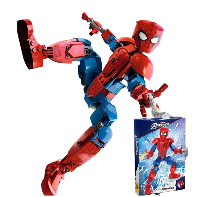 

Marvel Avengers Spider-Man Iron Man Anime Cartoon New Personality Creative Extraordinary Mech Men and Children Educational Toys
